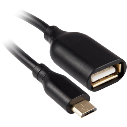Кабел Micro OTG USB 1м. черен